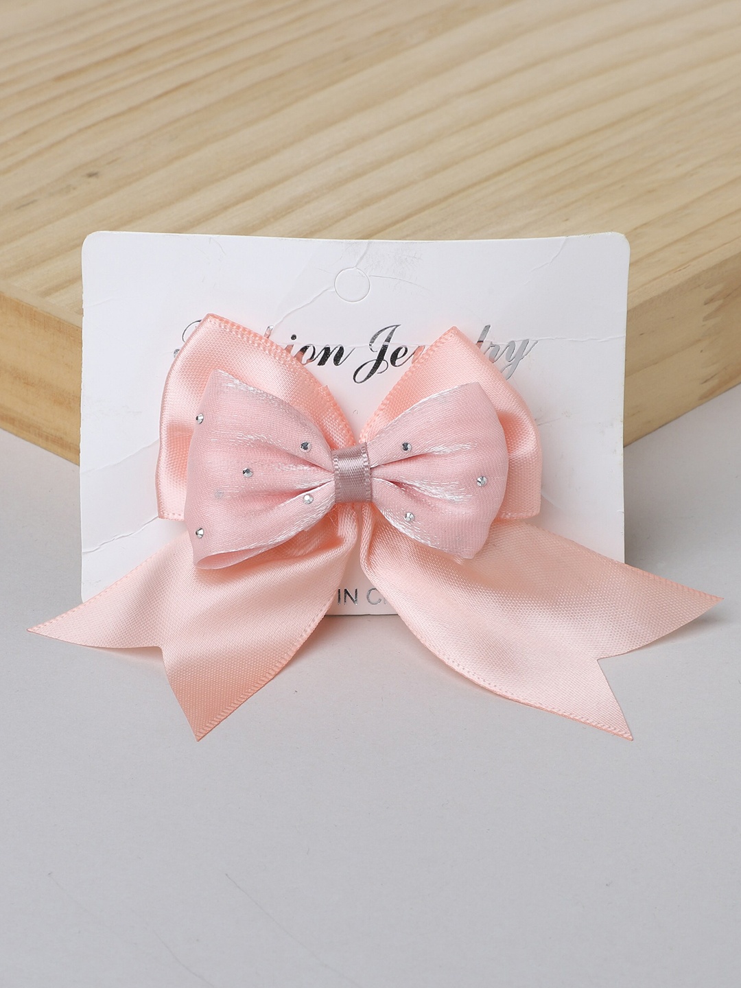 The Magic Wand Girls Embellished Alligator Clip, Peach