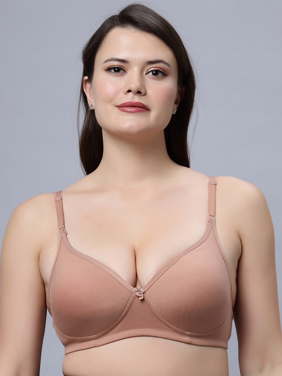 

In Care Full Coverage Heavily Padded Pure Cotton Push Up Bra with All Day Comfort, Beige