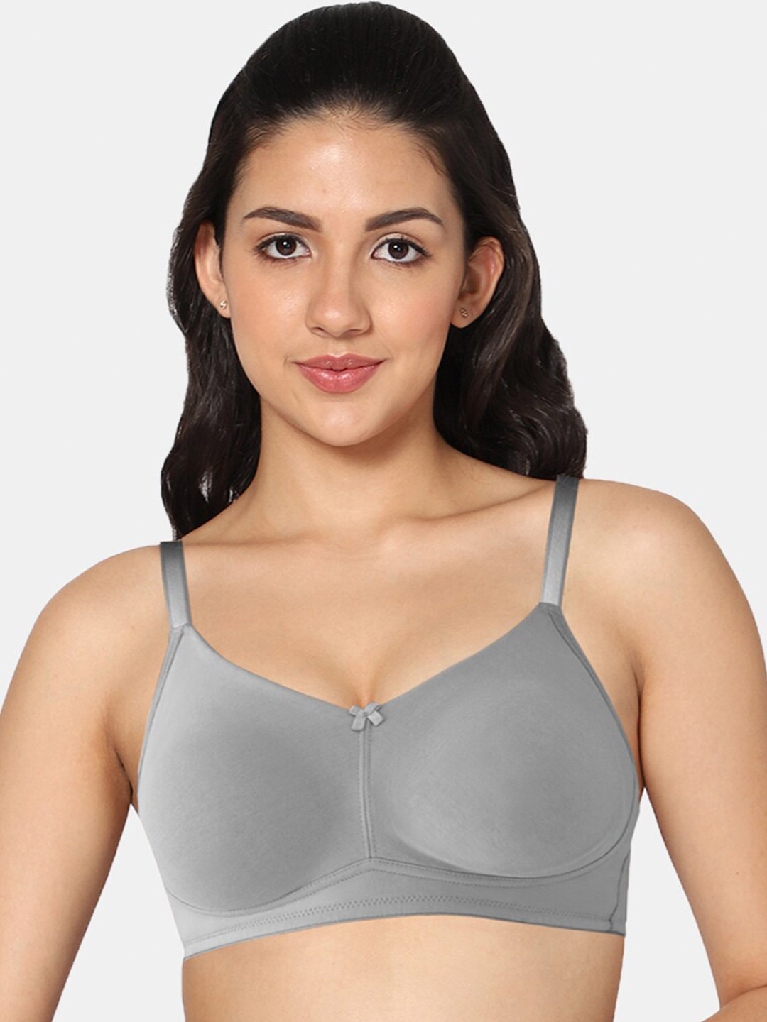 

In Care Full Coverage All Day Comfort Non Padded Non-Wired Cotton T-shirt Bra, Grey