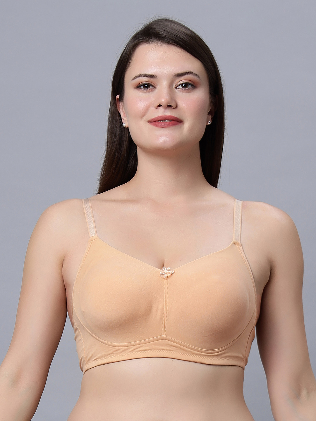 

In Care Non Padded Pure Cotton Seamless T-shirt Bra - Full Coverage, Beige