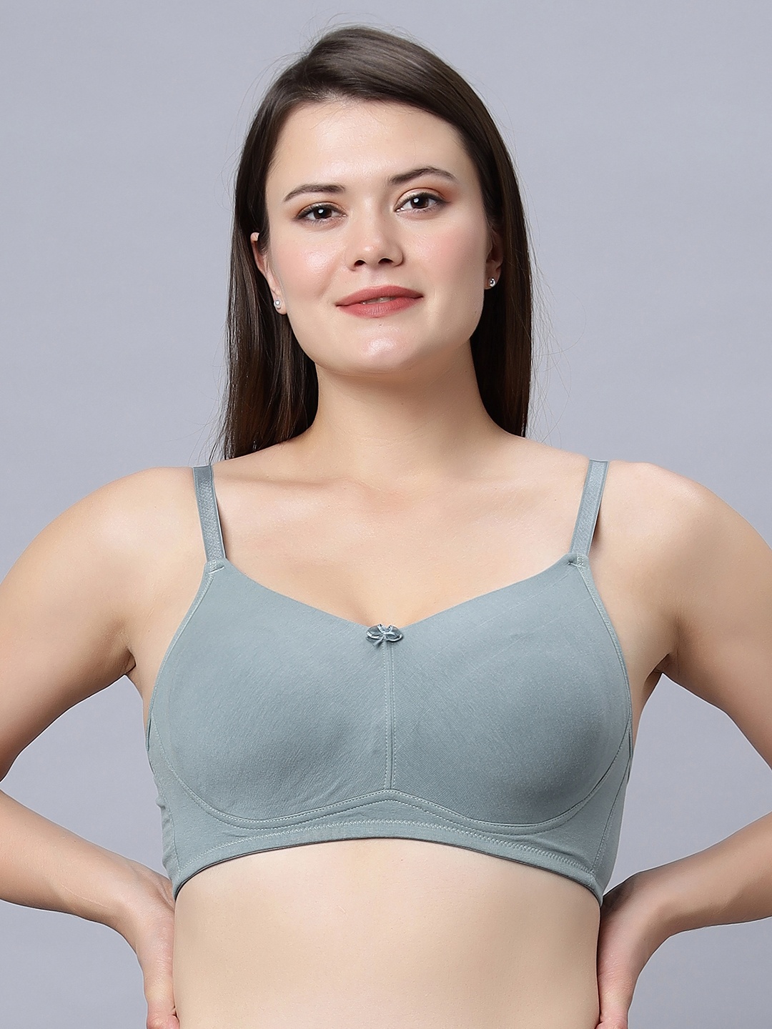 

In Care Full Coverage All Day Comfort Non Padded Non-Wired Cotton T-shirt Bra, Teal