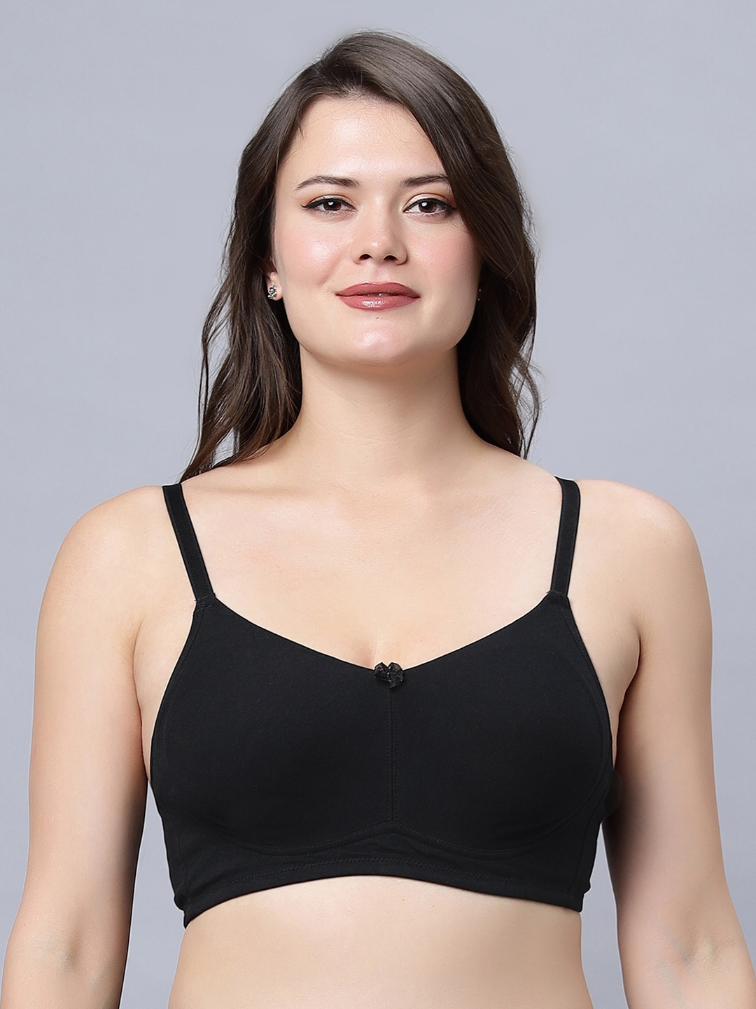 

In Care Non Padded Pure Cotton T-shirt Bra - Full Coverage, Black