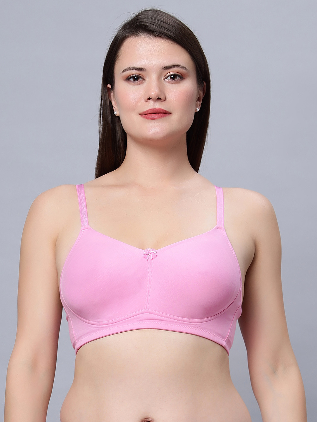 

In Care Non Padded Pure Cotton Seamless T-shirt Bra - Full Coverage, Pink