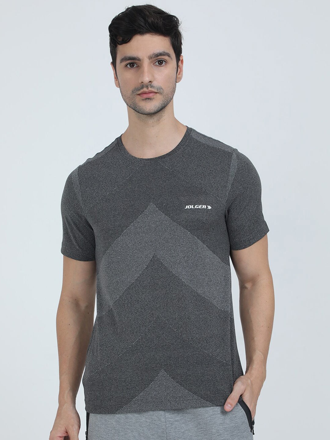 

Jolger Men's 360 Quick-dry Super Breathable Lightweight Gym T-shirt, Grey
