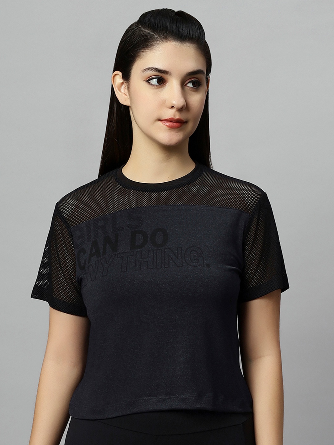 

LAASA SPORTS Blue Print Crop Top