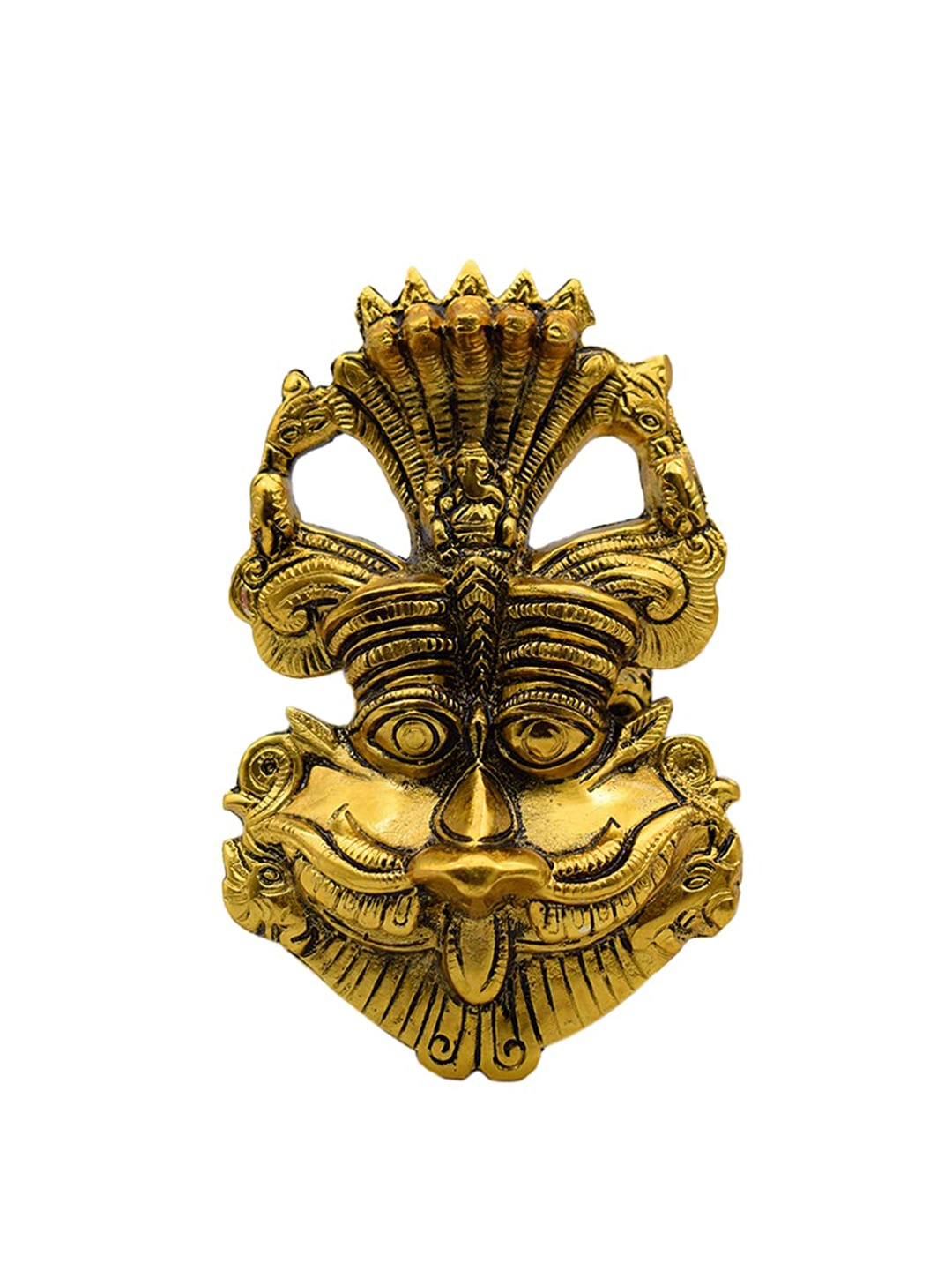

PujaNPujari Yellow Keerthi Mukudu Showpiece, Gold