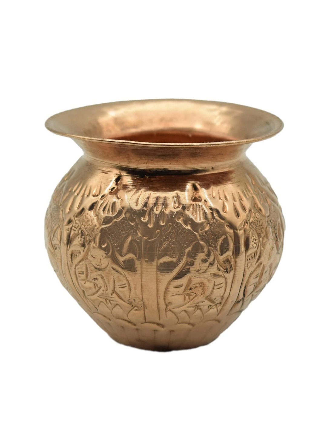 

PujaNPujari Gold Toned Textured Copper Kalash Lota