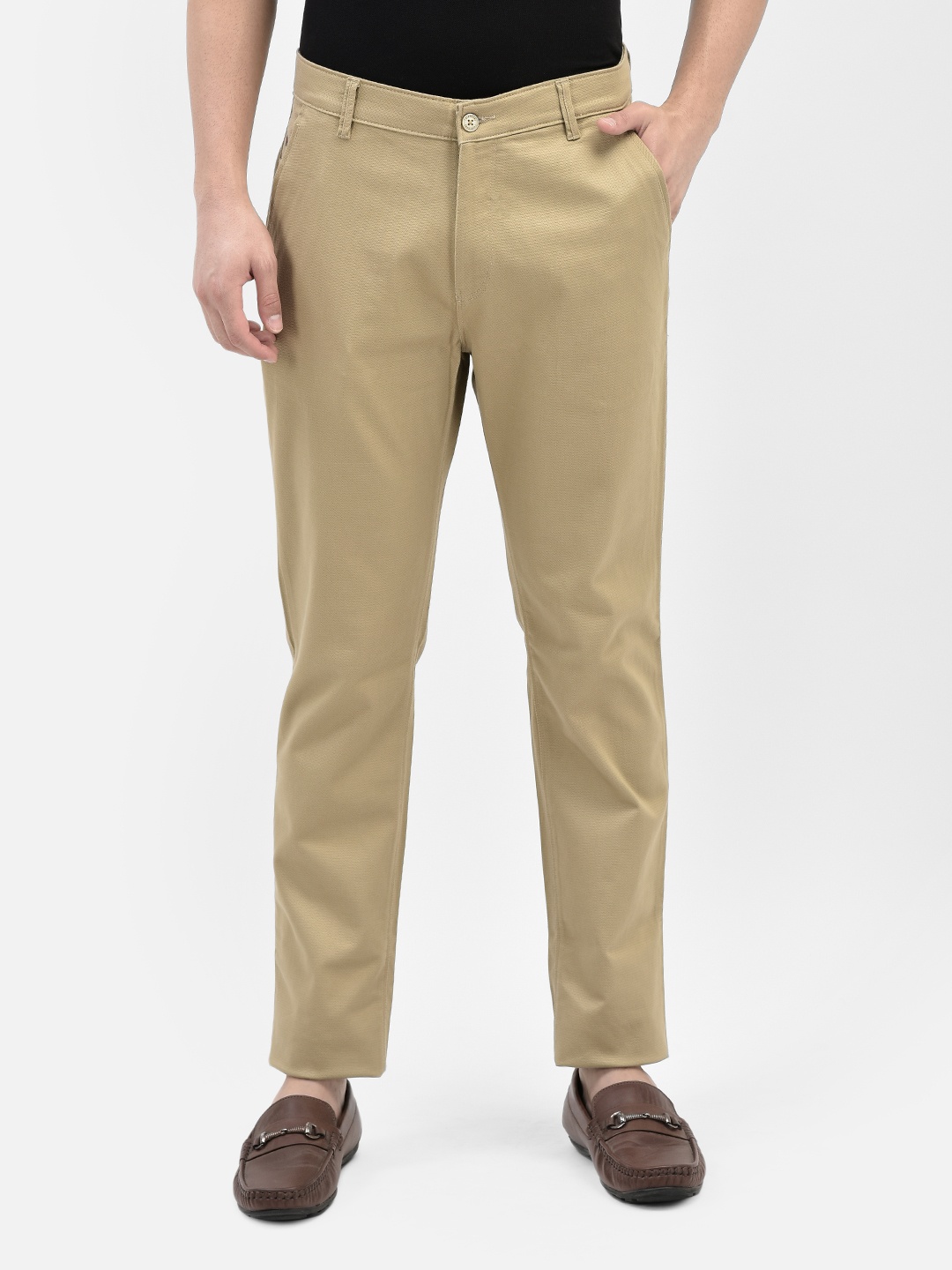 

Crimsoune Club Men Mid-Rise Slim Fit Chinos, Beige