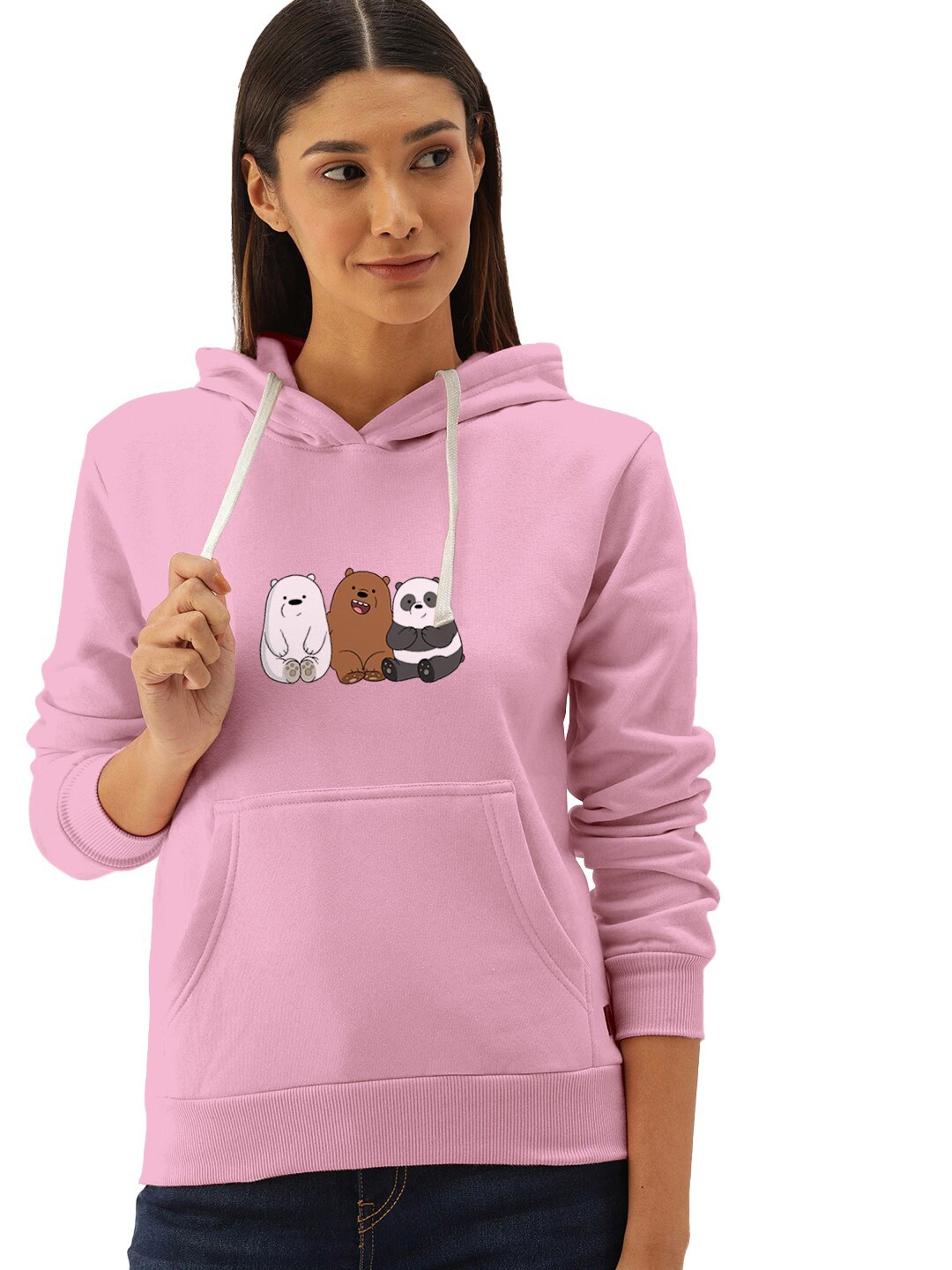 

BAESD Graphic Printed Cotton Hooded Pullover, Mauve