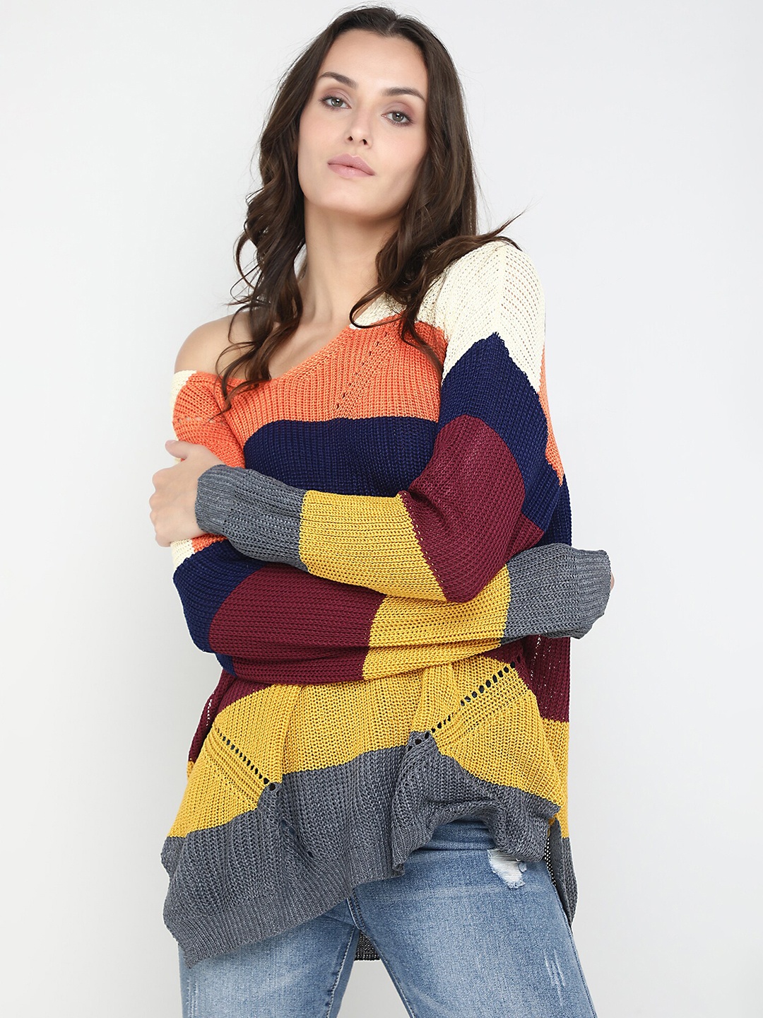 

LULU & SKY Colourblocked Pullover Sweater, Yellow