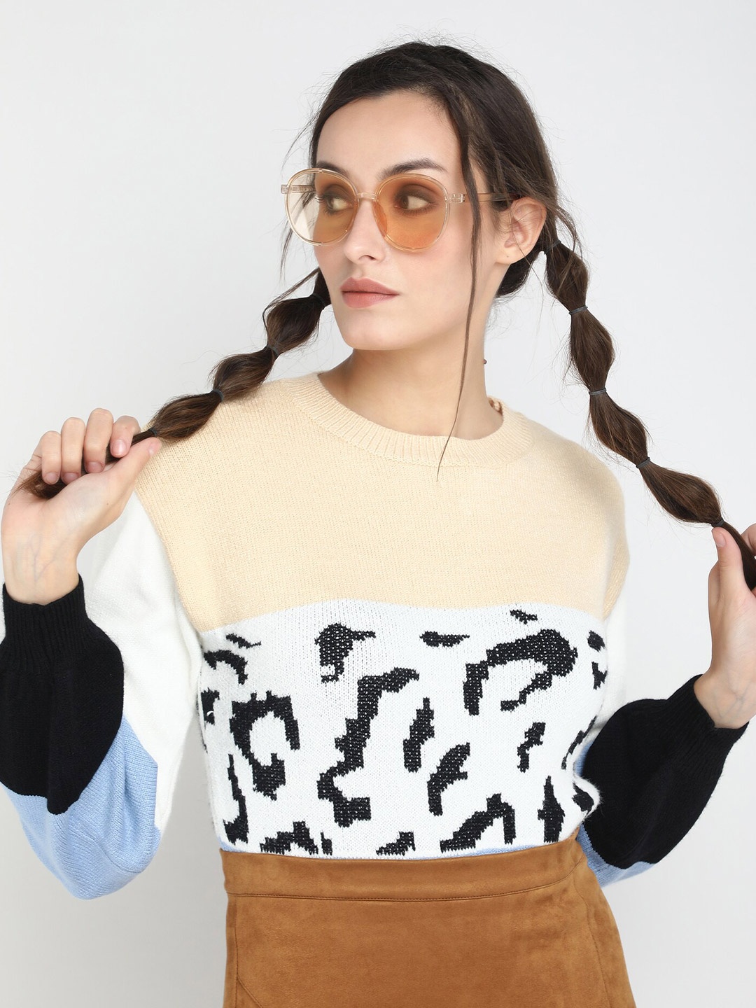 

LULU & SKY Colourblocked Pullover Sweater, Blue