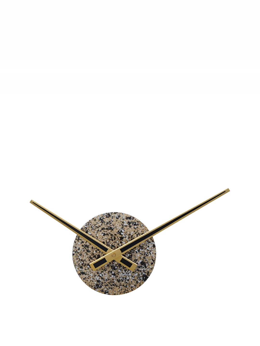 

CHRONIKLE Gold Toned & Black Printed Metal Traditional Wall Clock