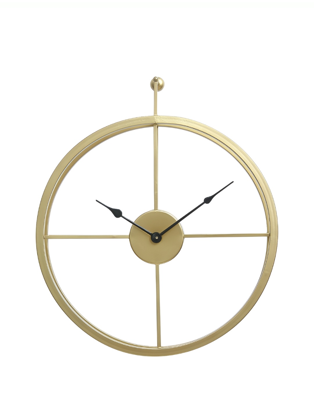 

CHRONIKLE Gold-Toned & Black Metal Round Contemporary Wall Clock