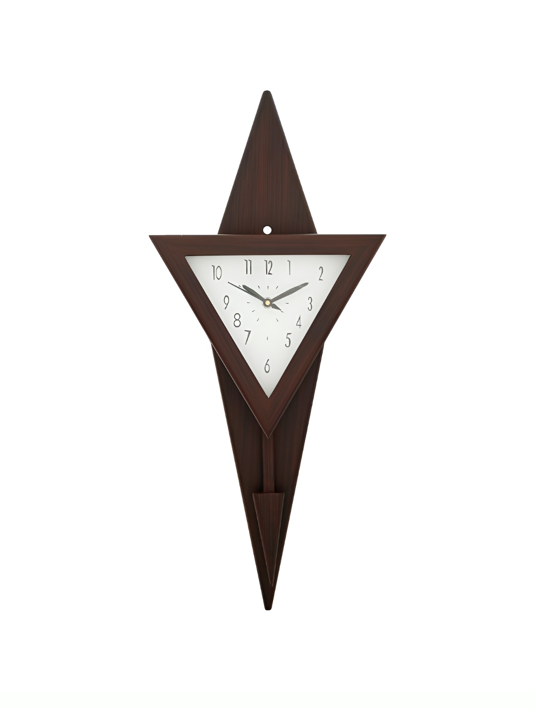 

CHRONIKLE Brown & White Wooden Abstract Pendulum Traditional Wall Clock