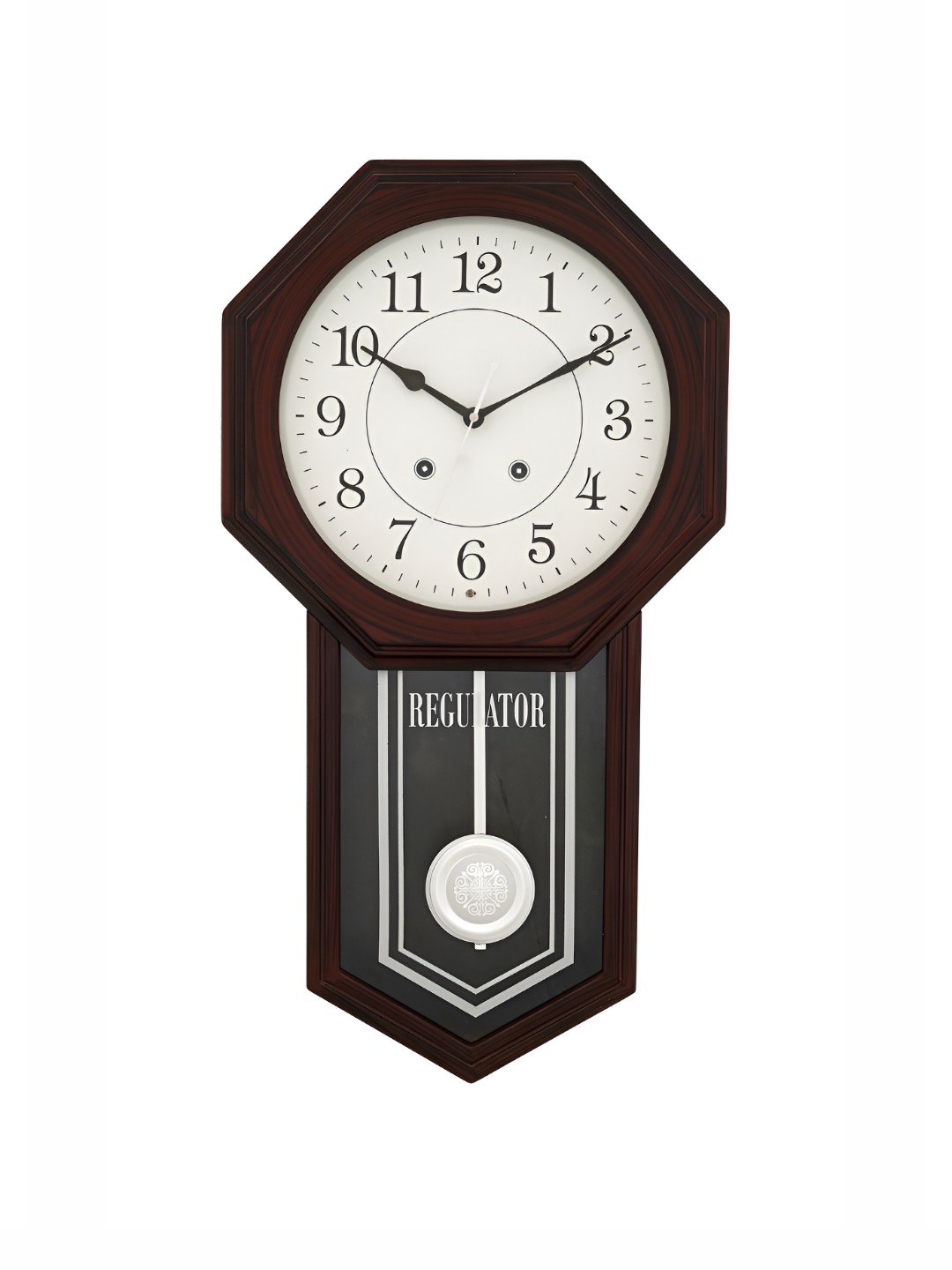 

CHRONIKLE Brown Analogue Contemporary Pendulum Wooden Wall Clock