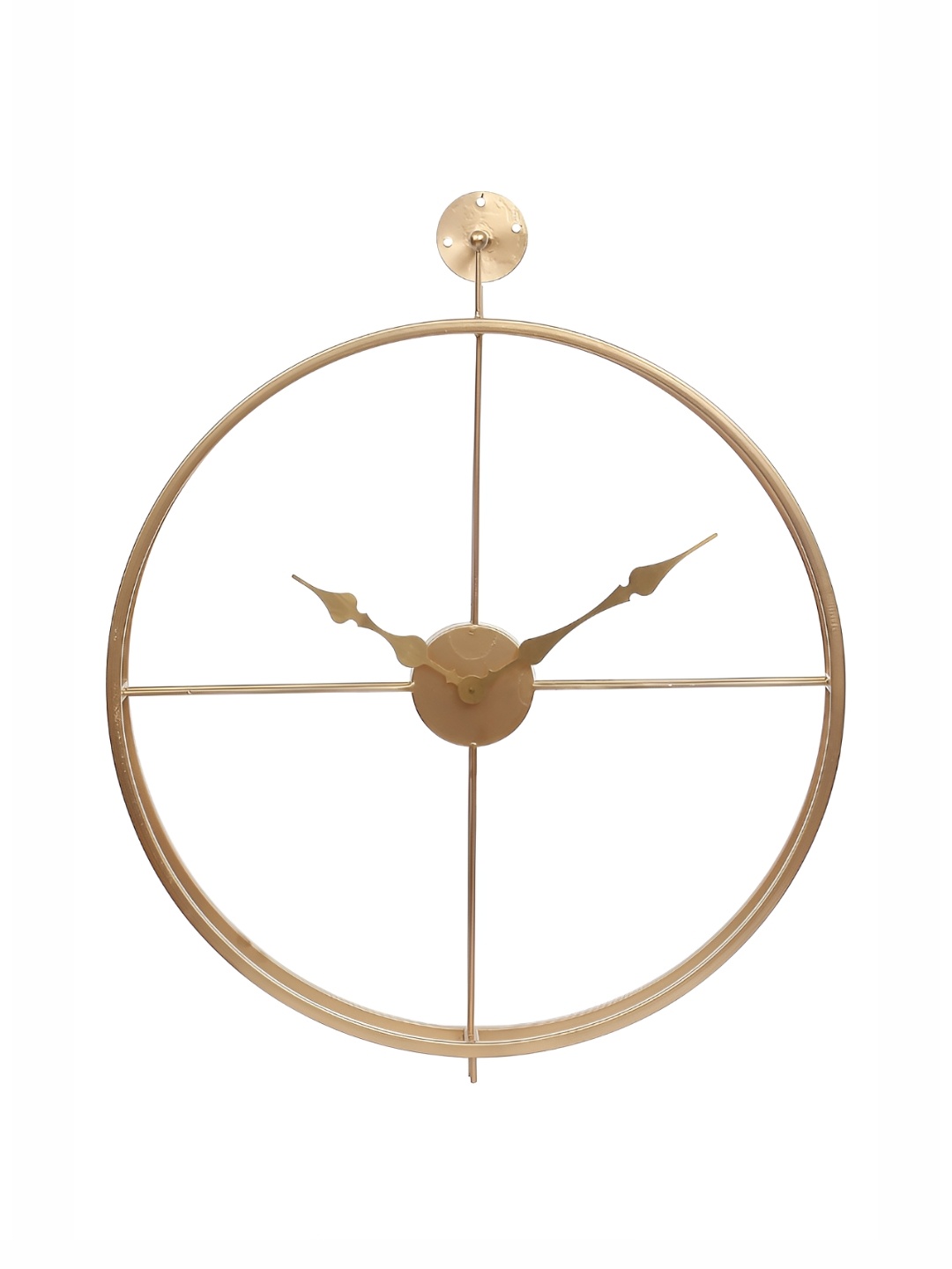 

CHRONIKLE Gold-Toned Metal Round Contemporary Wall Clock