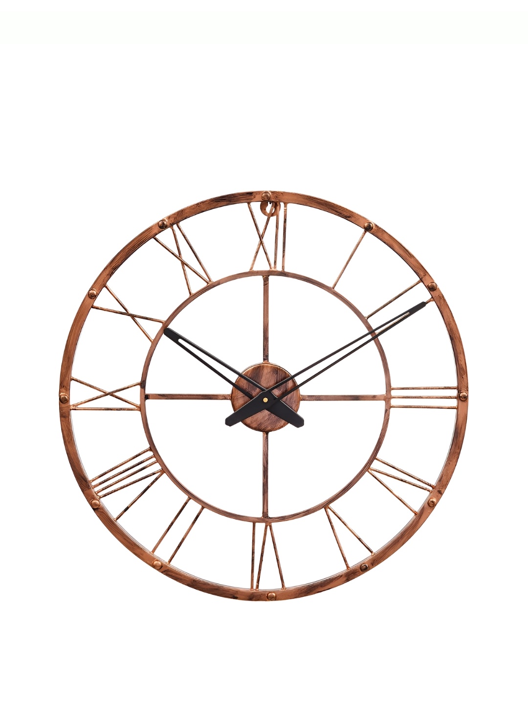 

CHRONIKLE Copper-Toned Metal Round Contemporary Wall Clock