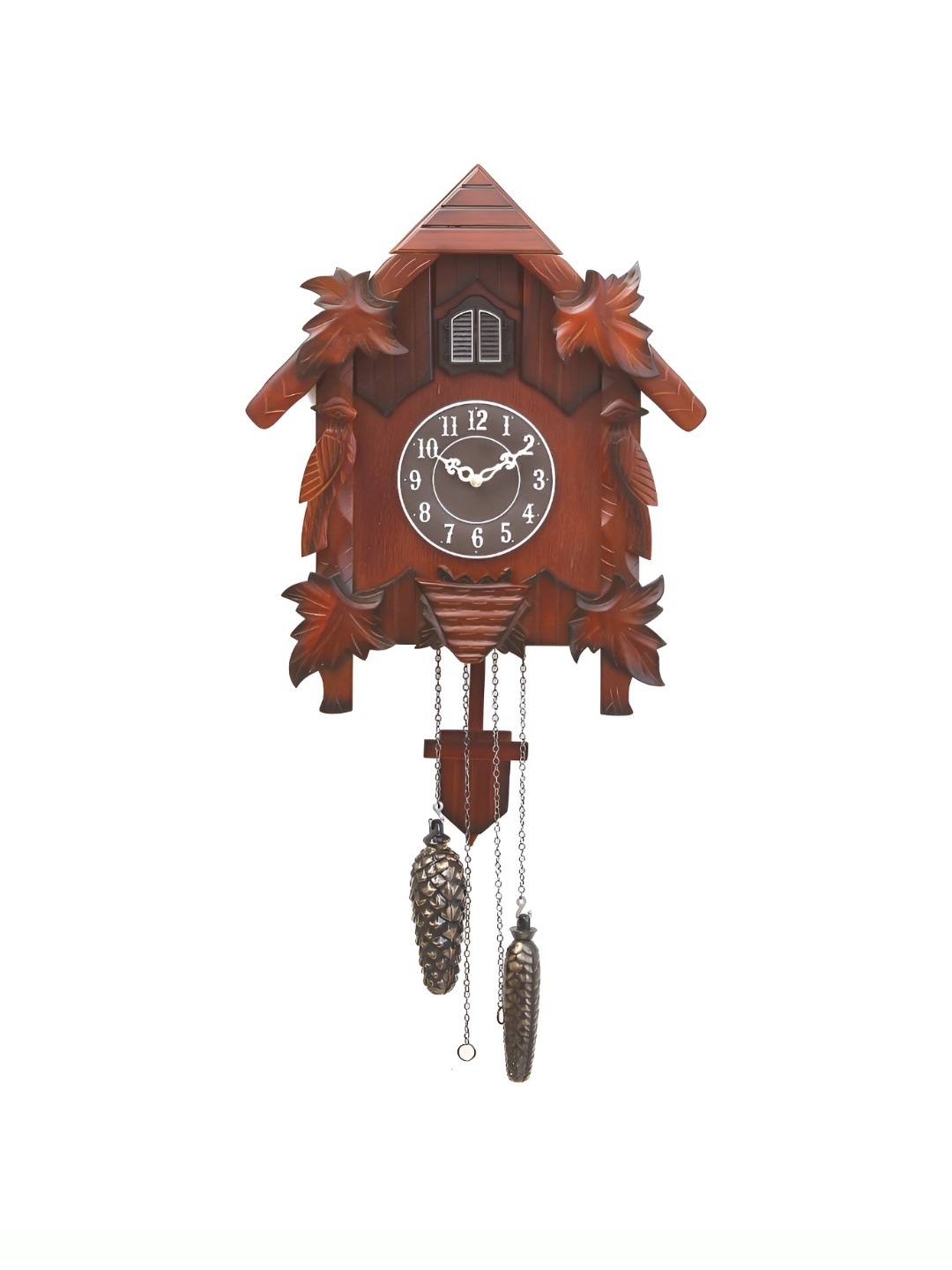 

CHRONIKLE Brown Printed Abstract Contemporary Wall Clock