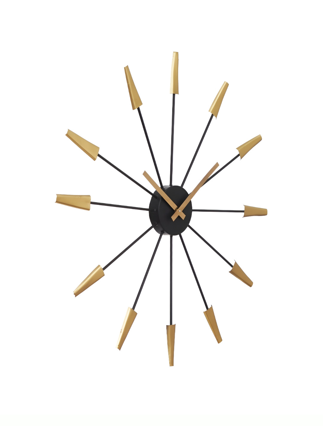 

CHRONIKLE Gold Toned & Black Round Contemporary Wall Clock