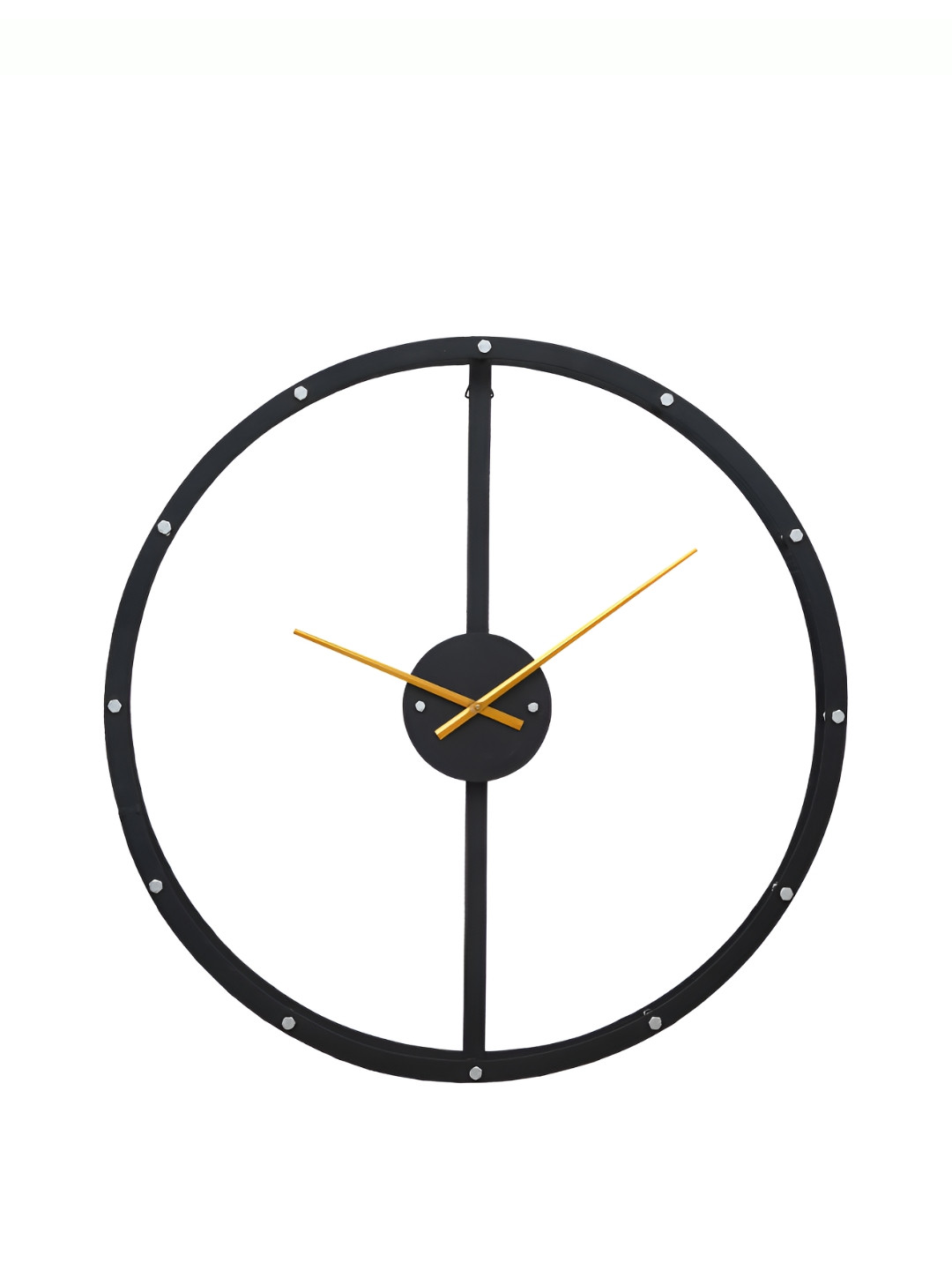 

CHRONIKLE Black Metal Round Contemporary Wall Clock