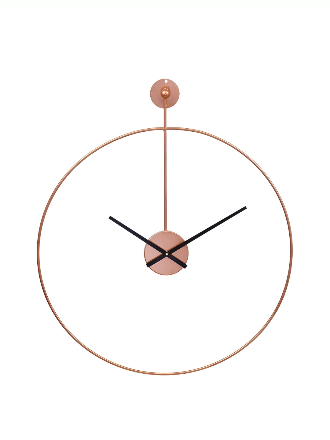 

CHRONIKLE Copper Toned & Black round Metal Traditional Wall Clock
