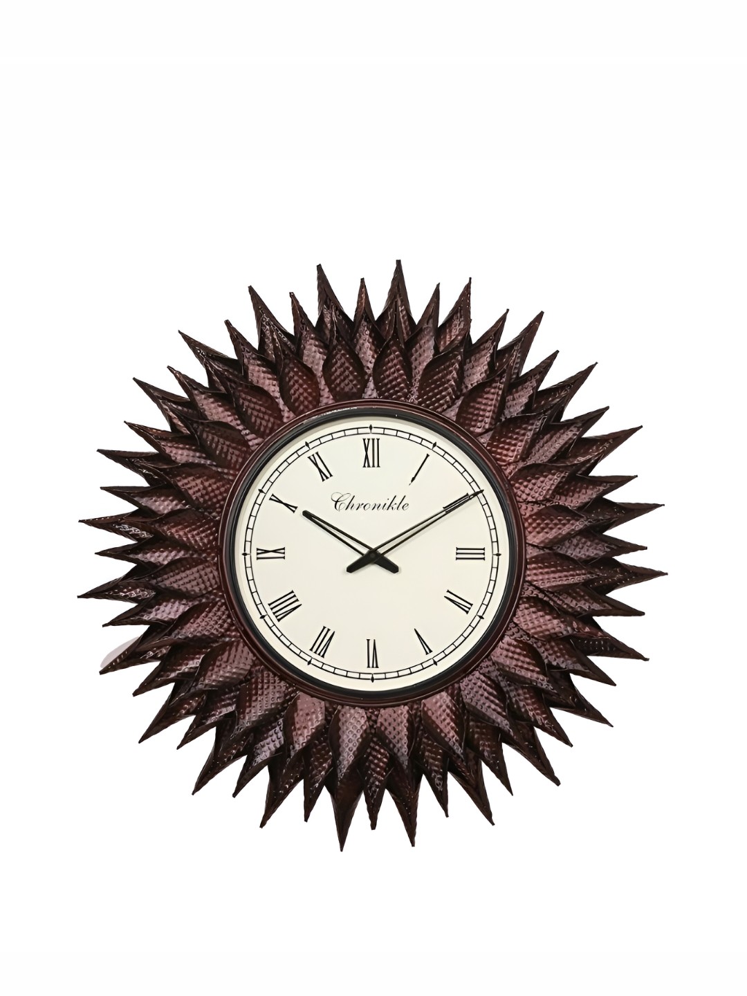 

CHRONIKLE Black Round Metal Traditional Wall Clock