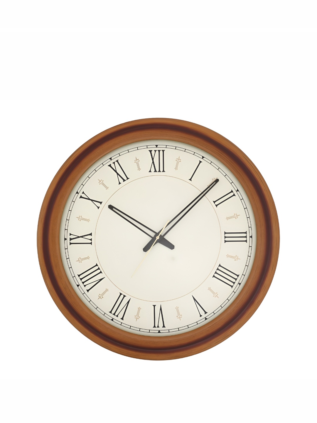 

CHRONIKLE Brown & White Round Contemporary Wall Clock