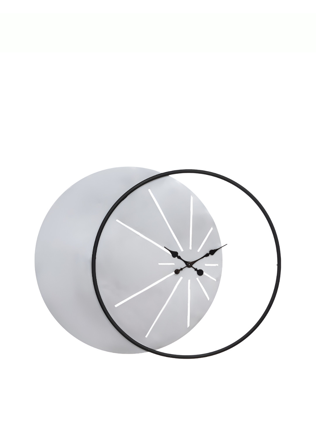 

CHRONIKLE Silver Toned & Black Analogue Contemporary Wall Clock