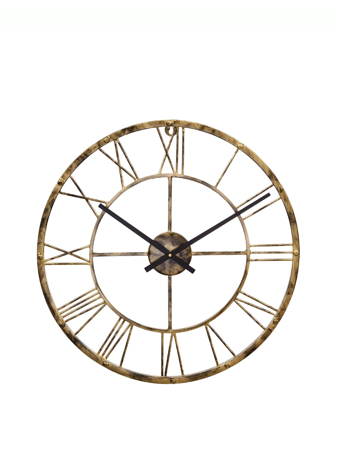 

CHRONIKLE Gold Toned & Black Analogue Contemporary Round Shaped Wall Clock
