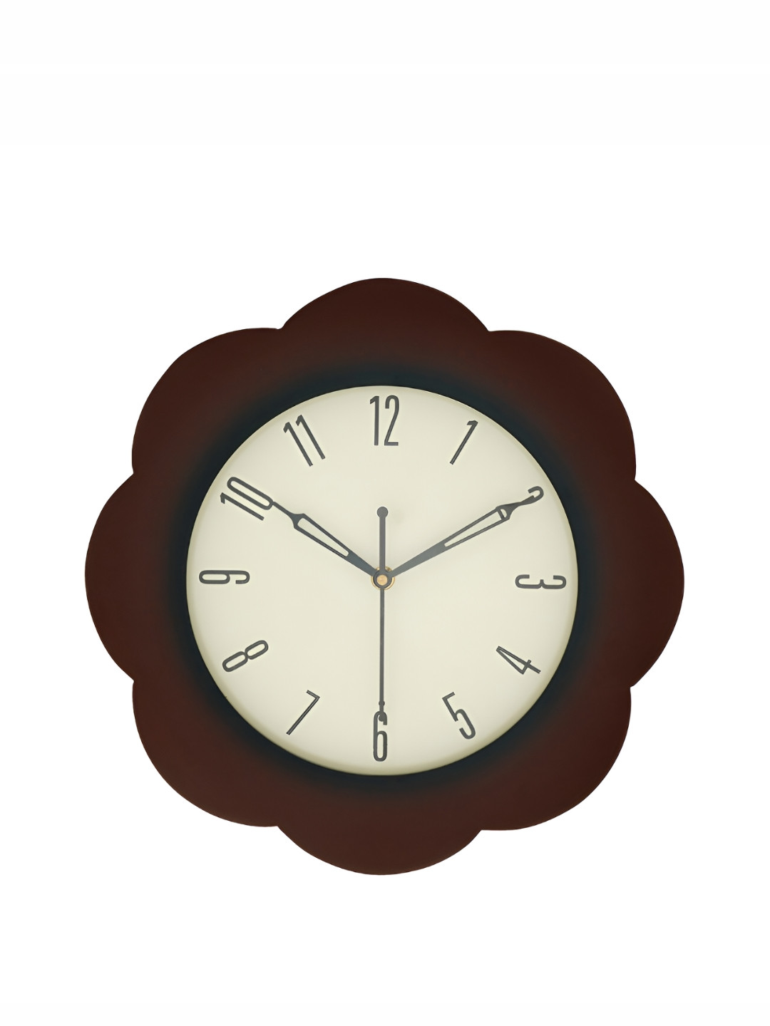 

CHRONIKLE Brown & White Round Contemporary Wall Clock