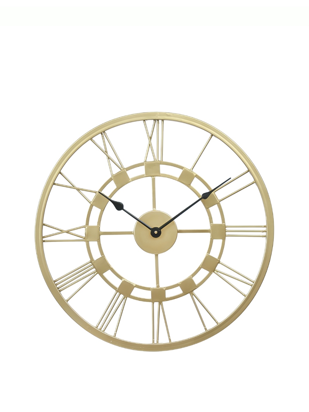 

CHRONIKLE Gold-Toned Metal Round Contemporary Wall Clock