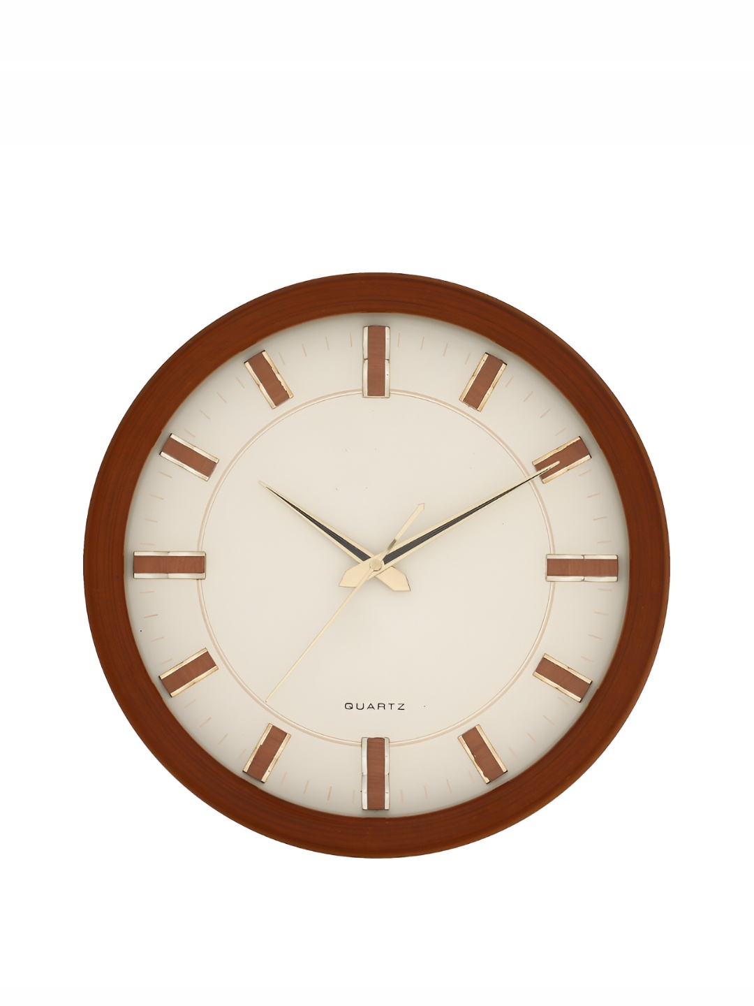 

CHRONIKLE Brown & White Round Contemporary Wall Clock