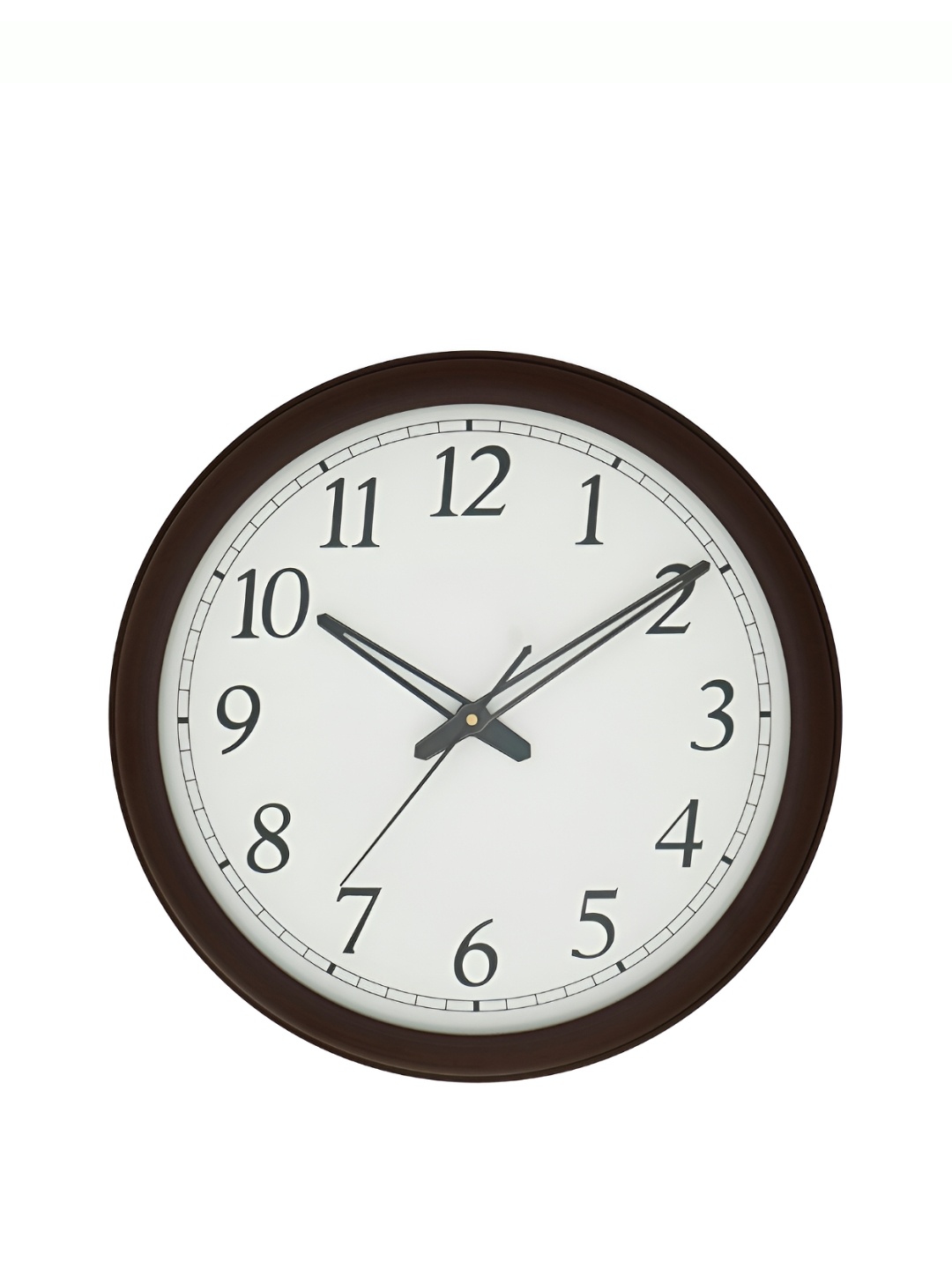 

CHRONIKLE Brown & White Printed Wooden Round Contemporary Wall Clock