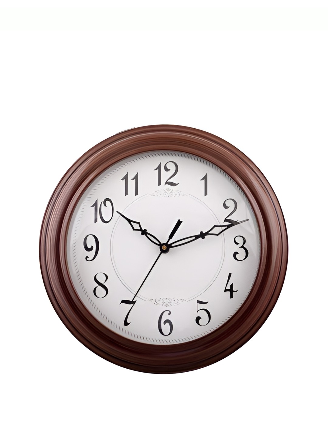 

CHRONIKLE Brown & White Round Contemporary Wall Clock