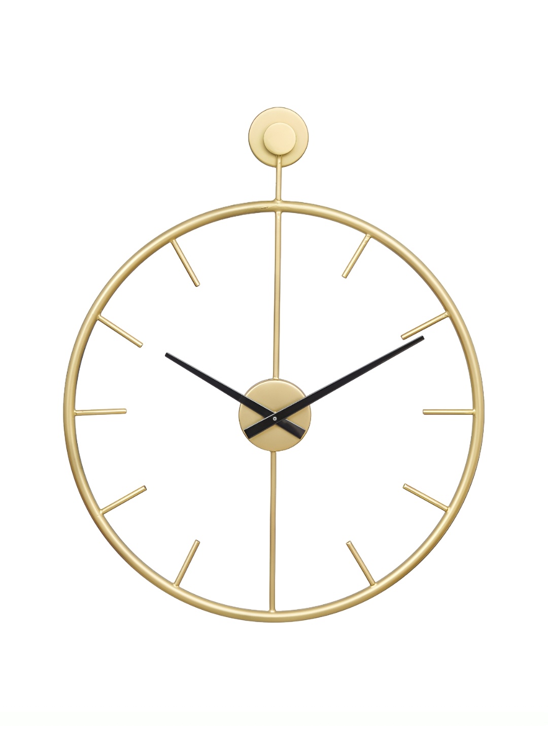

CHRONIKLE Gold-Toned & Black Metal Round Contemporary Wall Clock