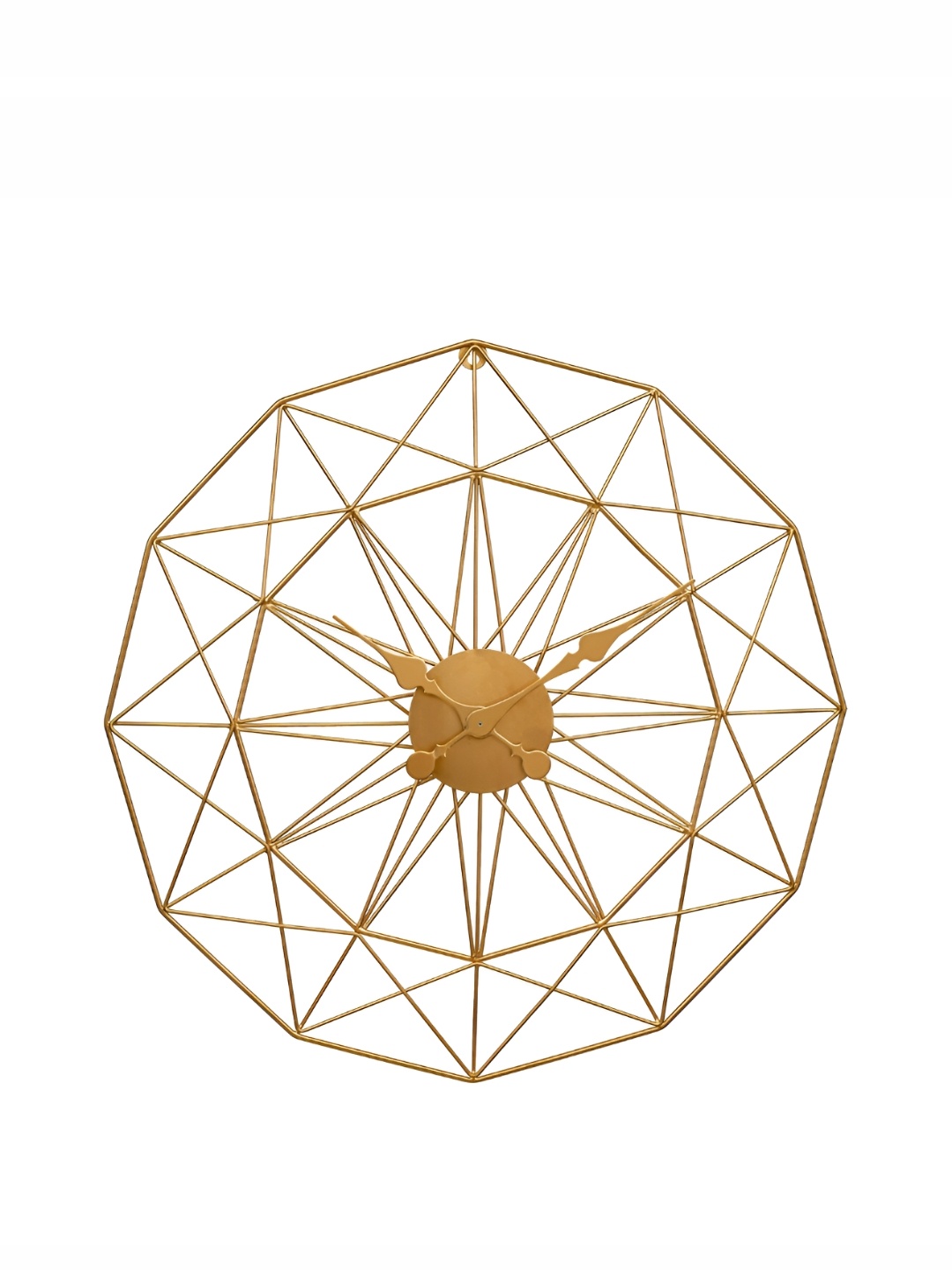 

CHRONIKLE Gold-Toned Metal Textured Round Contemporary Wall Clock