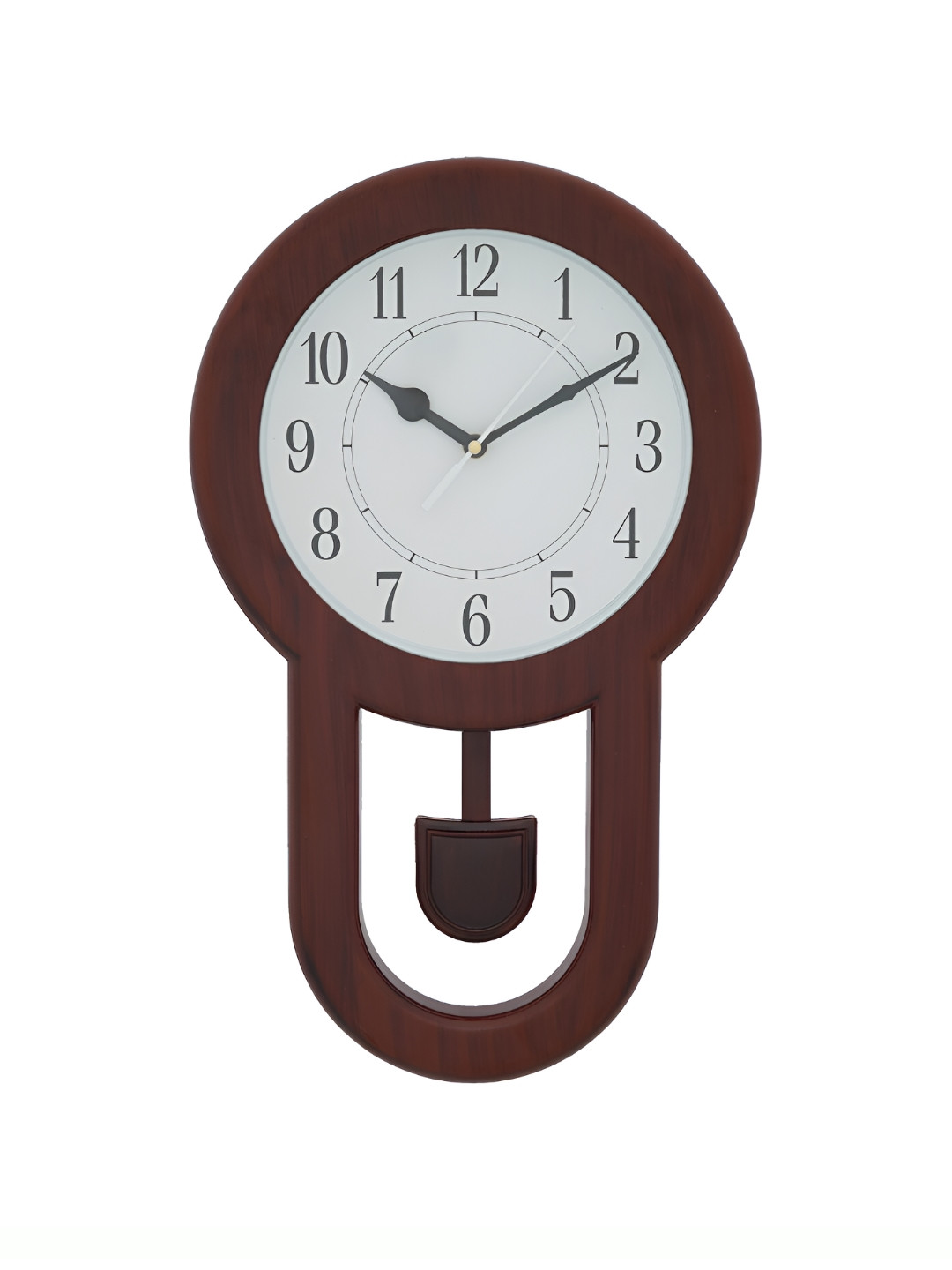 

CHRONIKLE Brown & White Printed Round Contemporary Wall Clock