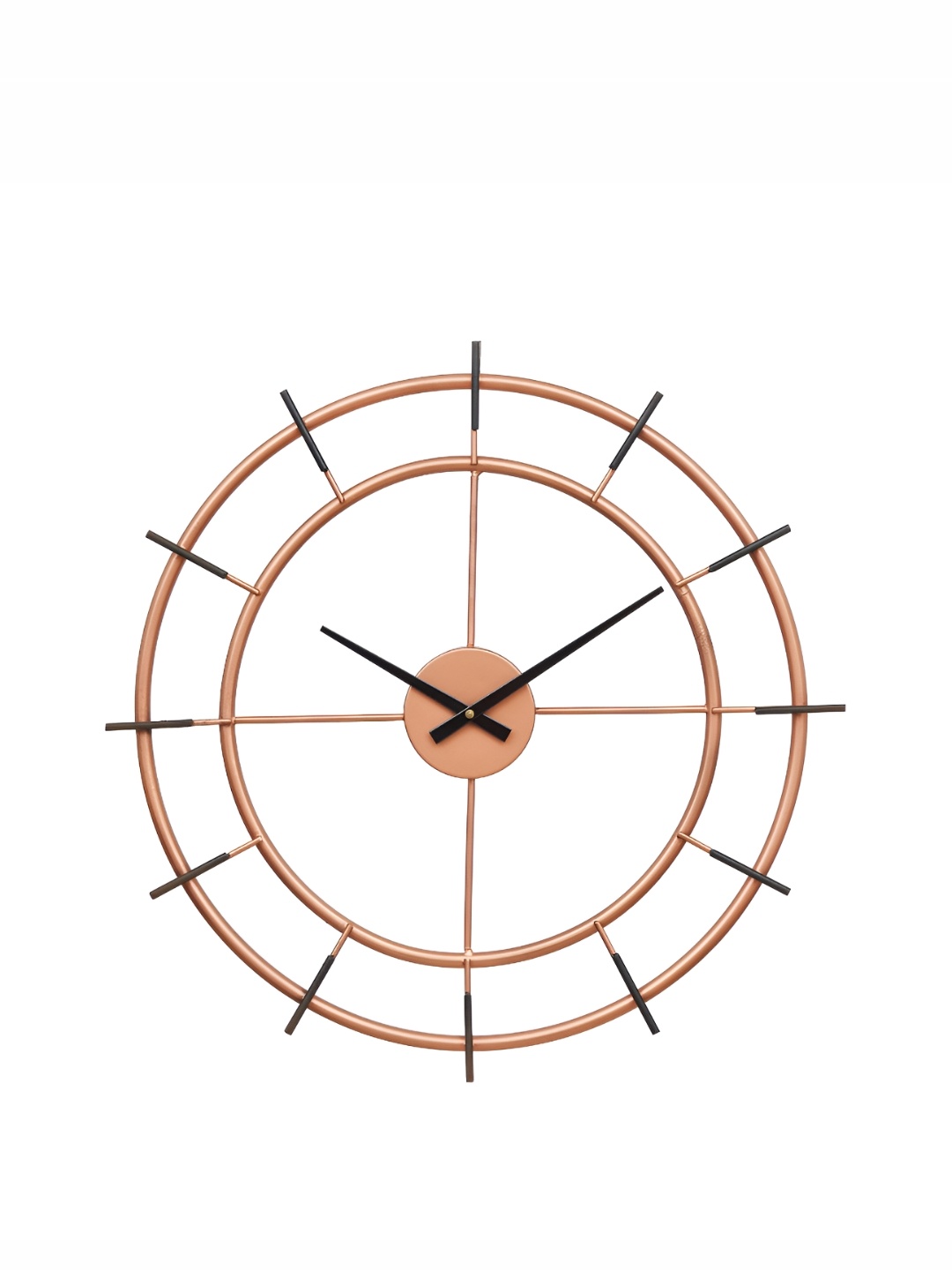

CHRONIKLE Copper Toned & Black Round Contemporary Wall Clock