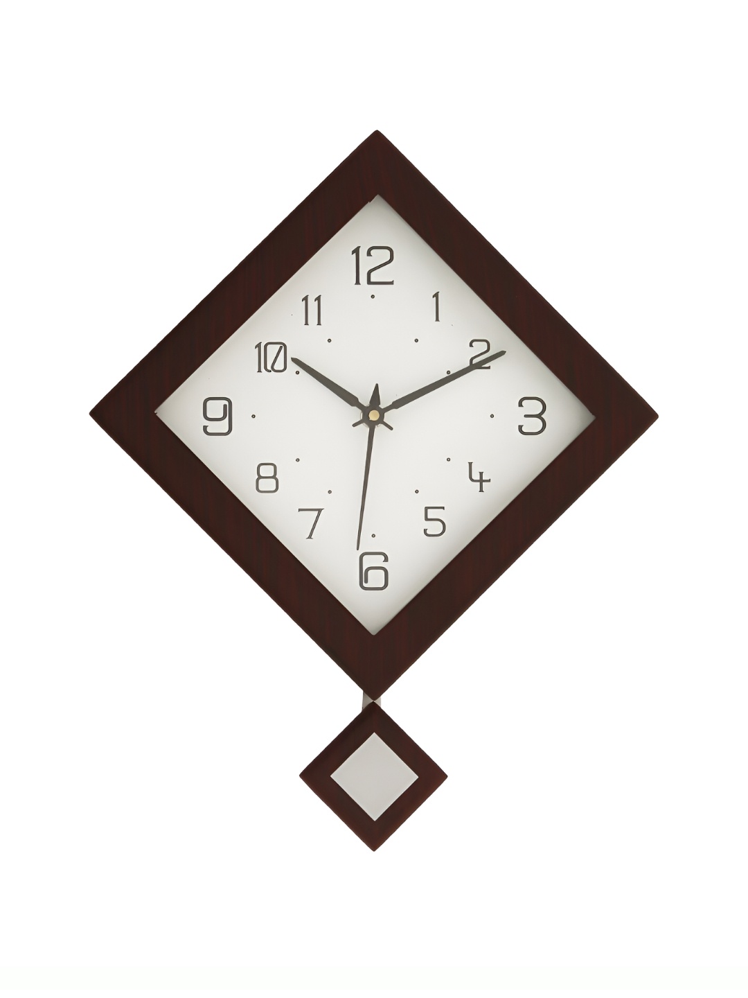 

CHRONIKLE Brown and White Abstract Analogue Contemporary Wall Clock