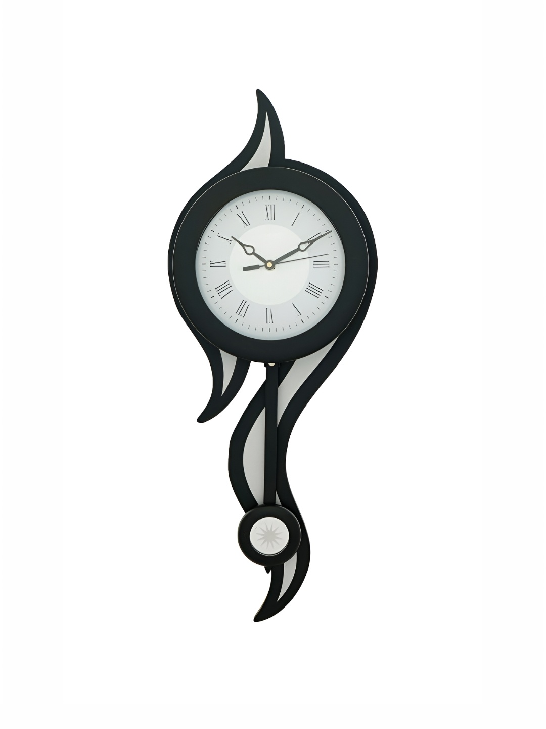 

CHRONIKLE Black and white Abstract Analogue Contemporary Wall Clock