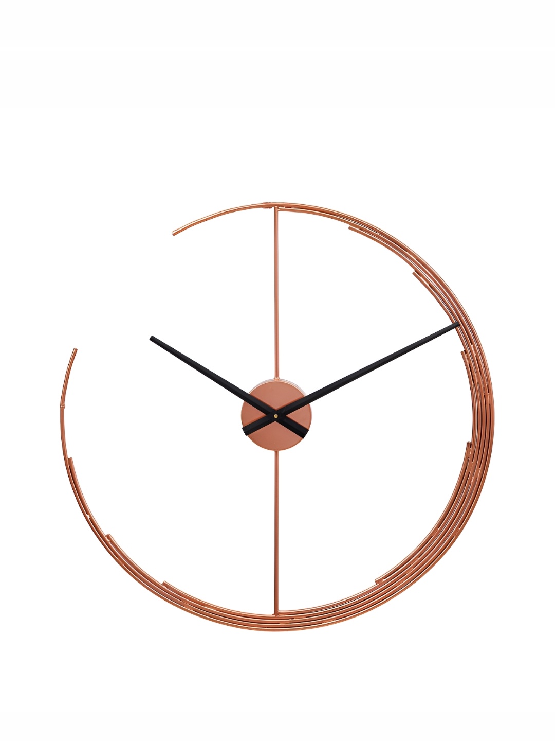 

CHRONIKLE Copper-Toned Round Metal Traditional Wall Clock