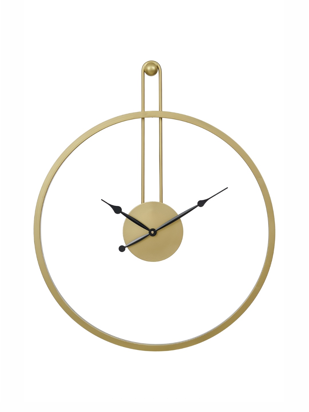 

CHRONIKLE Gold Toned Analogue Contemporary Round Shaped Wall Clock