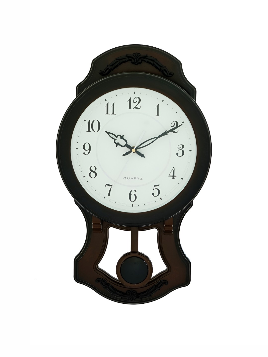

CHRONIKLE Brown & White Analogue Contemporary Pendulum Designed Wall Clock