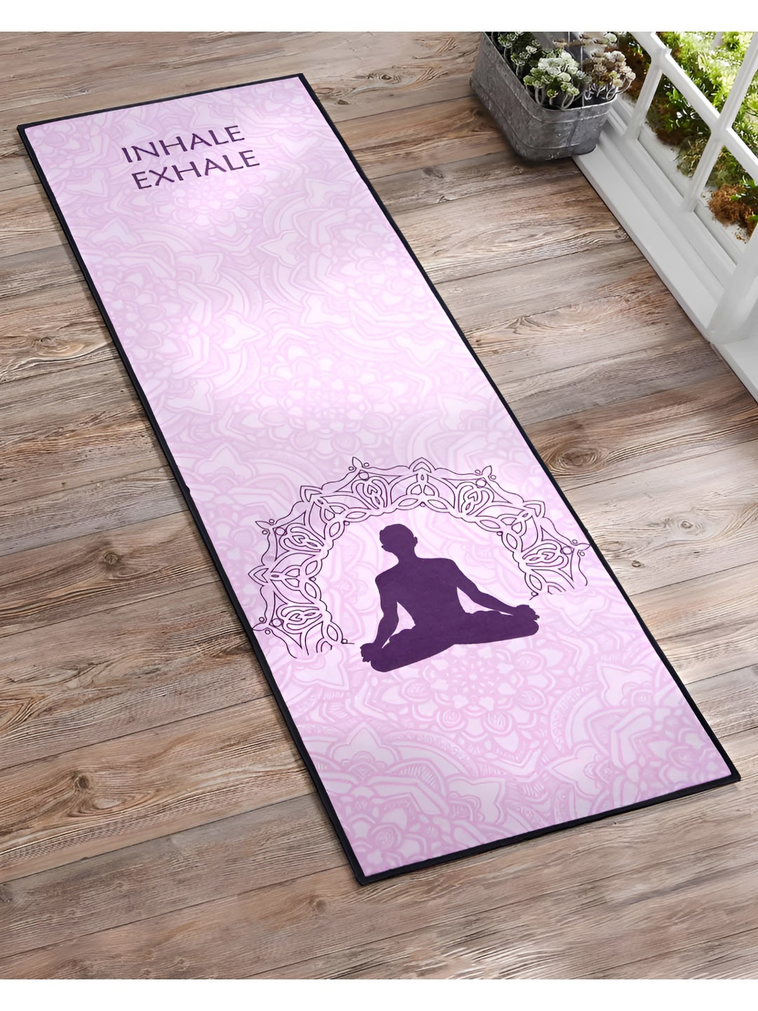 

GRHAMOY Pink & Black Printed Anti Skid Yoga Mats