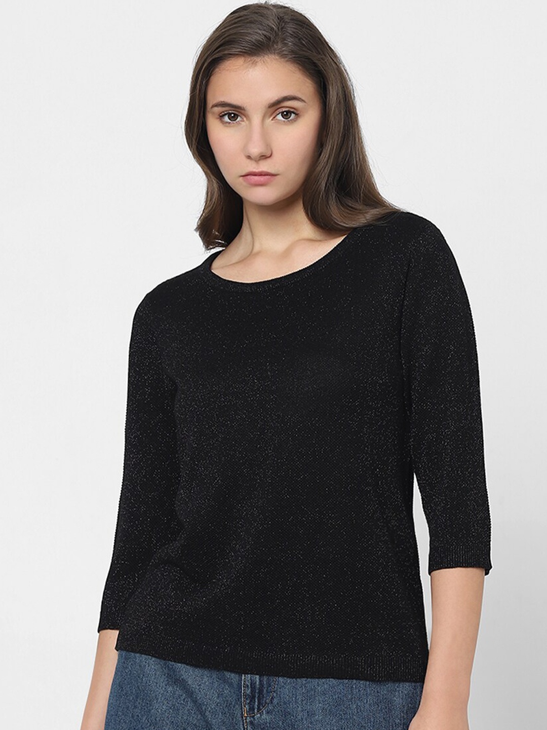 

Vero Moda Round Neck Regular Top, Black