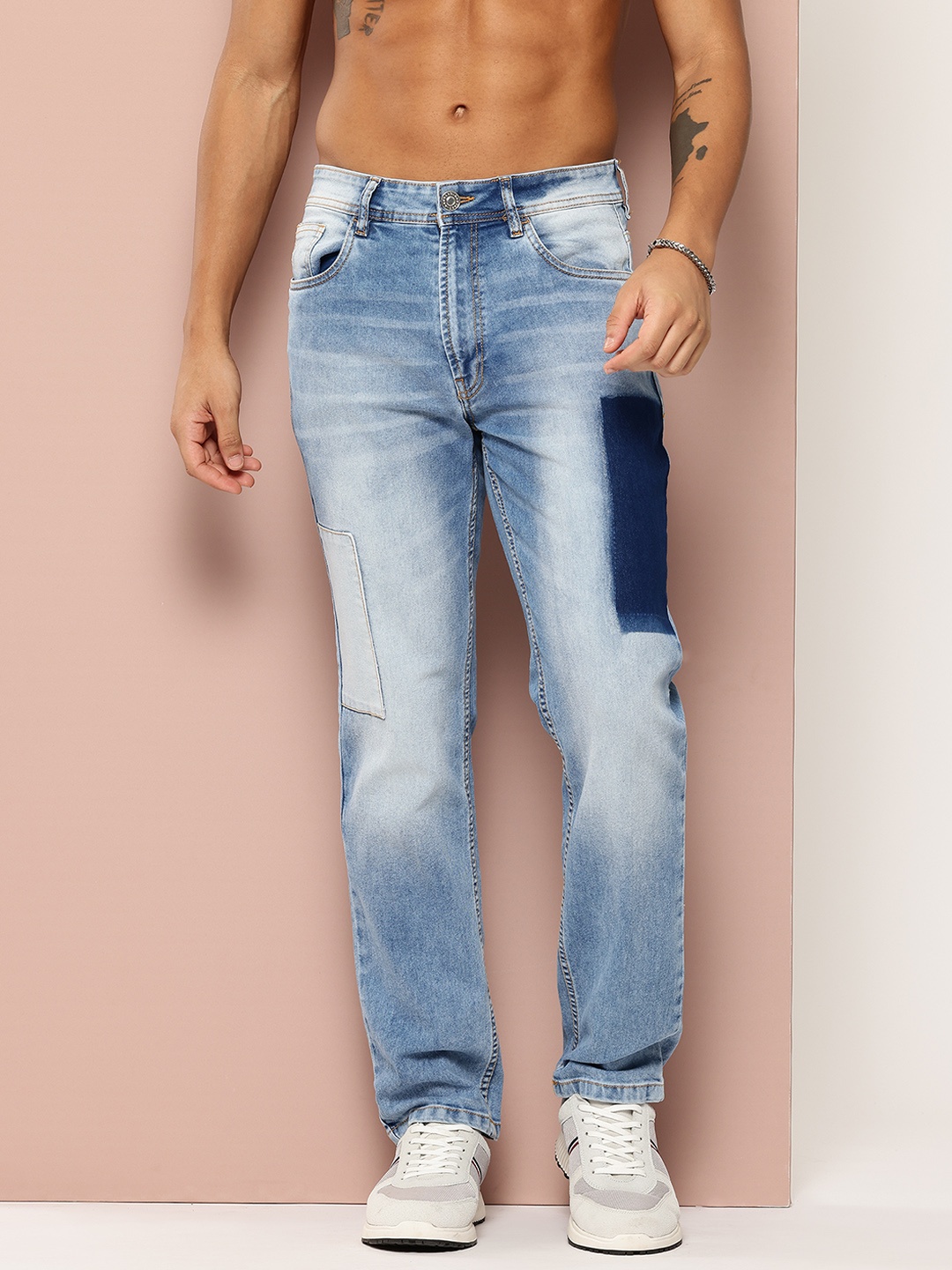 

Harvard Men Colourblocked Regular Fit Jeans, Blue