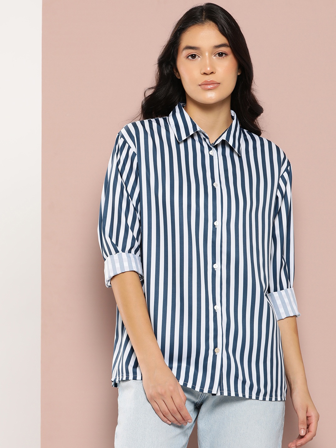 

Harvard Striped Casual Shirt, Blue
