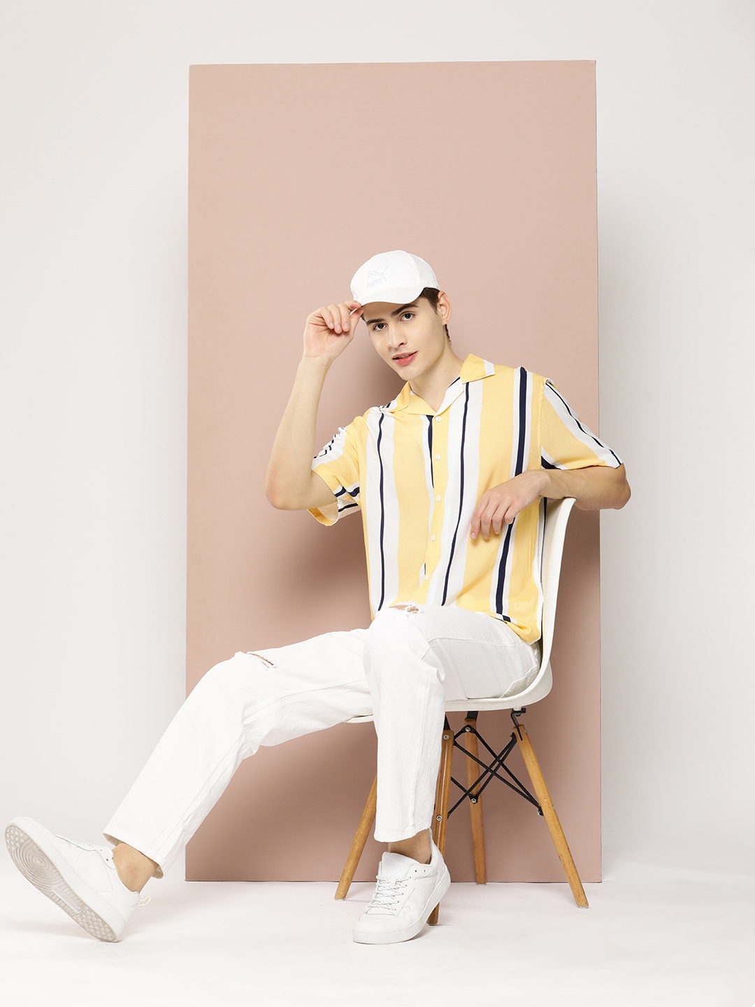 

Harvard Striped Casual Shirt, Yellow