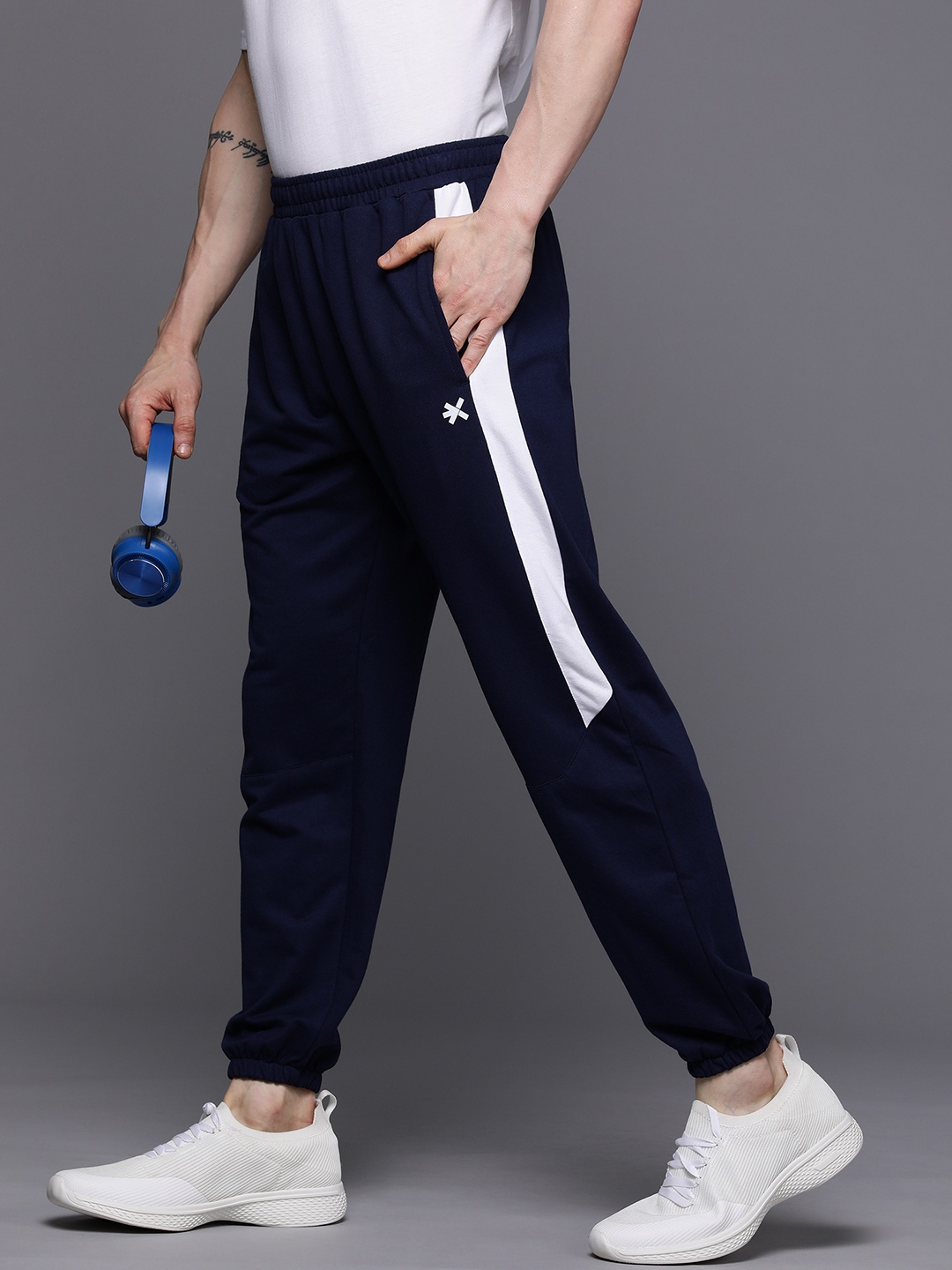 

HRX by Hrithik Roshan Men Lifestyle Track Joggers, Navy blue