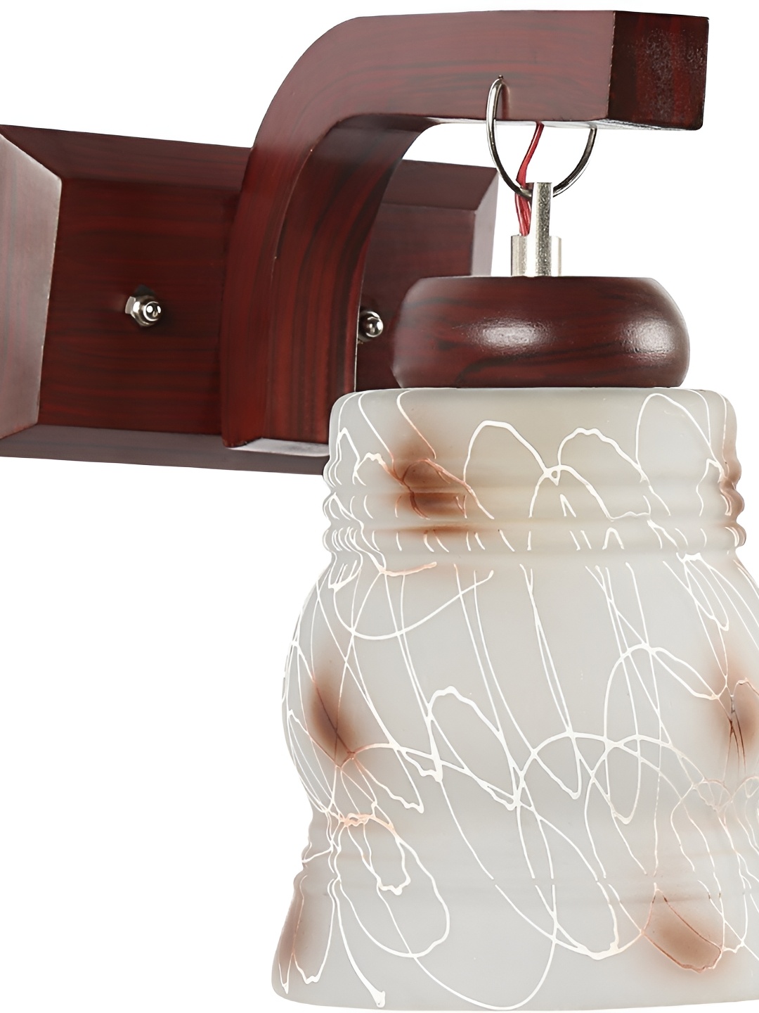 

Afast White & Brown Glass Contemporary Wall Lamp